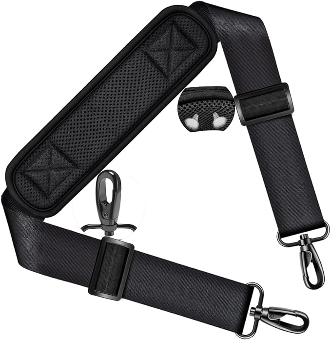 ZINZ Shoulder Strap 58" Ultra-Thick Fixed Padded and Adjustable Buckles Crossbody Strap for Briefcase Laptop Bag Luggage