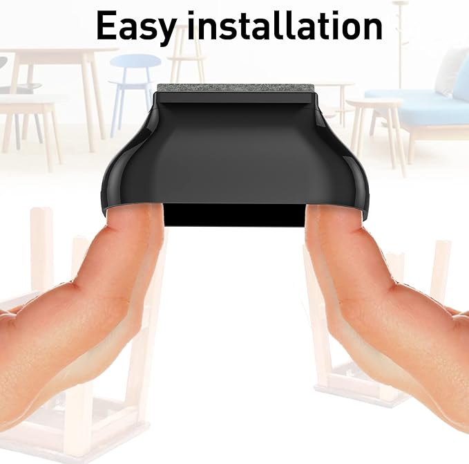 1" x 1 3/4" Rectangle Chair Leg Protectors for Hardwood Floors Silicone Covers to Protect Wood Tile Floors Felt Pads Furniture Leg Caps Reduce Noise,Easy to Move.16 PCS Black.