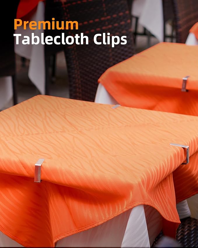36 Pack Tablecloth Clips - Heavy Duty Picnic Table Clips, Stainless Steel Table Cloth Cover Clamps, Table Cloth Holders Ideal for Restaurant Party