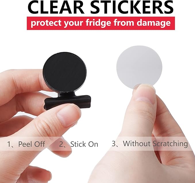 VNDUEEY 22 Pack Black Magnetic Clips for Whiteboard, Refrigerator Magnets Fridge Magnets, Magnet Clips for Home Kitchen & Office Organizing, Magnetic Paper Clip Holder