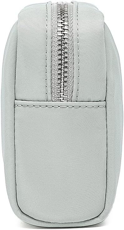 Waterproof Makeup Bag Large Capacity Women's Classic Black Wash Bag Adjustable Partition Wash Bag Brush and Cosmetic Carrying Bag… (Grey)