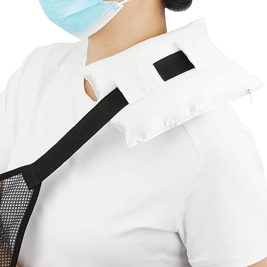 Satin Neck Pad Strap Cushion for Arm Sling Pillow Comfort Support Padding Rotator Cuff Replacement Surgery Elbow Brace Carry Padded Cover Broken Wrist Hand Injury, Ivory