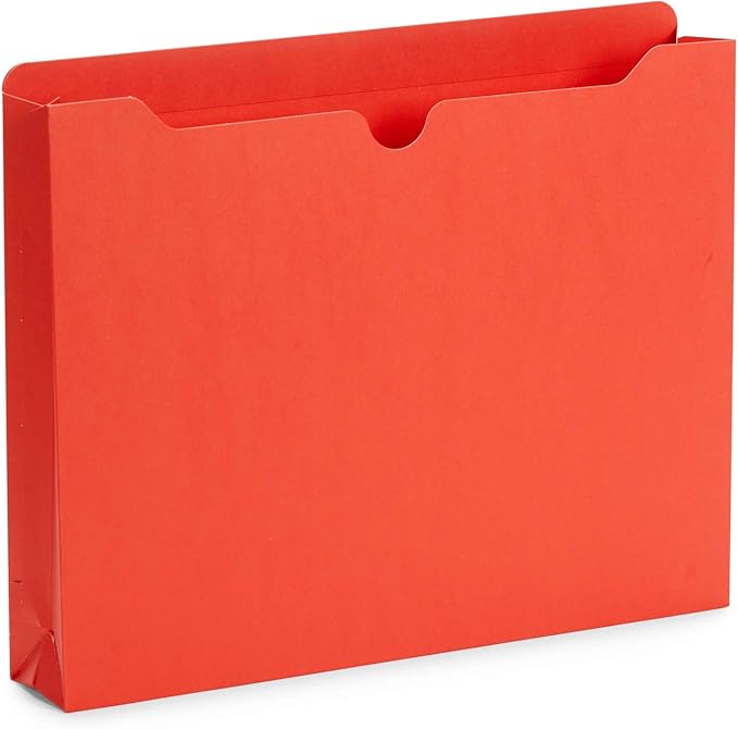 Blue Summit Supplies File Jackets Letter Size 1 Inch Expansion, Pocket File Folders Letter Size Expanding 1 Inch, Assorted Colors, Reinforced Straight Cut Tab Expandable Document Jacket, 25 Pack