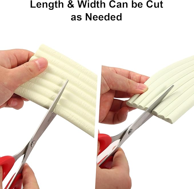 Dovesail Upgrade Baby Proofing Edge Corner Protector,16.4ft Edge Guards Padding with 3M Adhesive, Extra-Wide Soft Rubber Foam Padding, Furniture, Sharp Edge Safety Corner Edge Bumper Guard-Cream