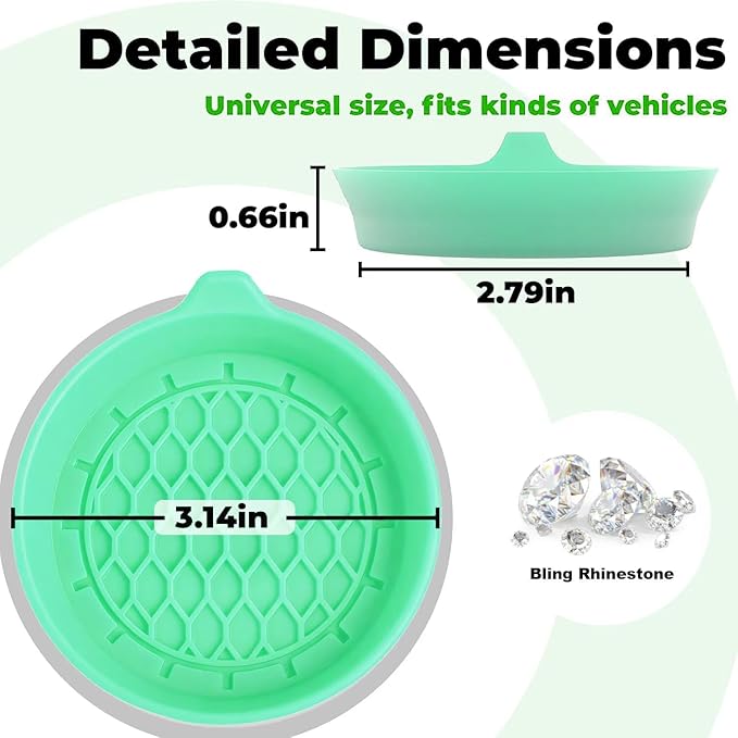 4 PCS Car Cup Coasters, Universal Cup Holder Coaster for Car Accessories, CupHolders Insert for Women Non-Slip Silicone Car Cup Holder Coasters