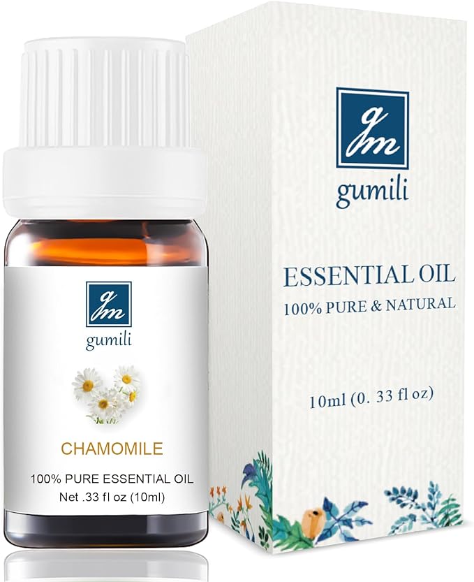 Chamomile Essential Oil 10ml – 100% Pure Natural Roman Chamomile Oil for Skin, Hair, Diffuser