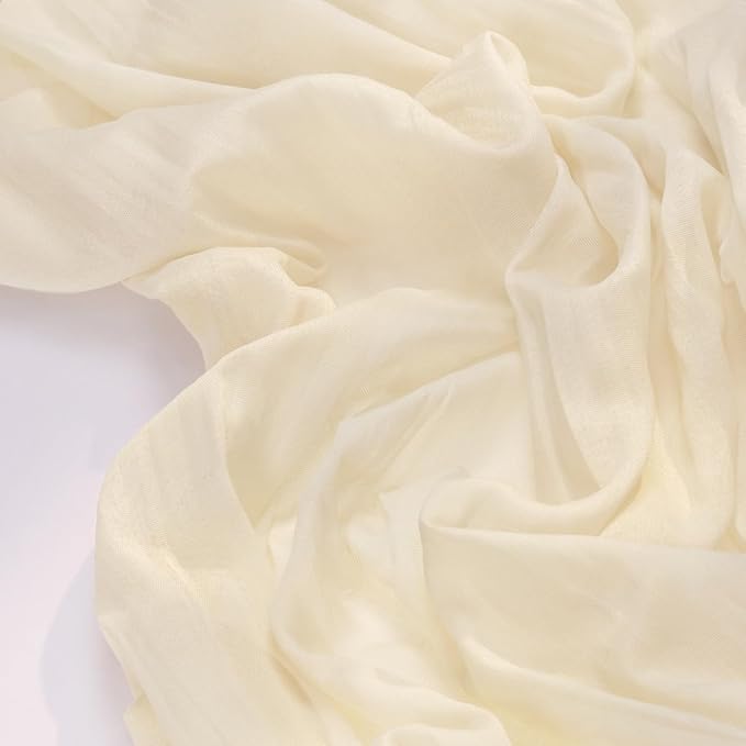 Socomi 10pcs Beige Summer Cheesecloth Table Runner Boho Rustic Gauze 120 inch 10FT Cheese Cloth Sheer Runner for Wedding Party Baby Shower Birthday Home Decor Holiday Decorations