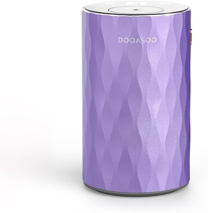 Waterless Essential Oil Diffuser - Aluminum Metal Texture, 96H Quiet Battery Nebulizer, Portable Scent Aromatherapy Diffuser with Timer & 4 Mist Levels, 20mL, Type-C for Home/Room/Car/Office