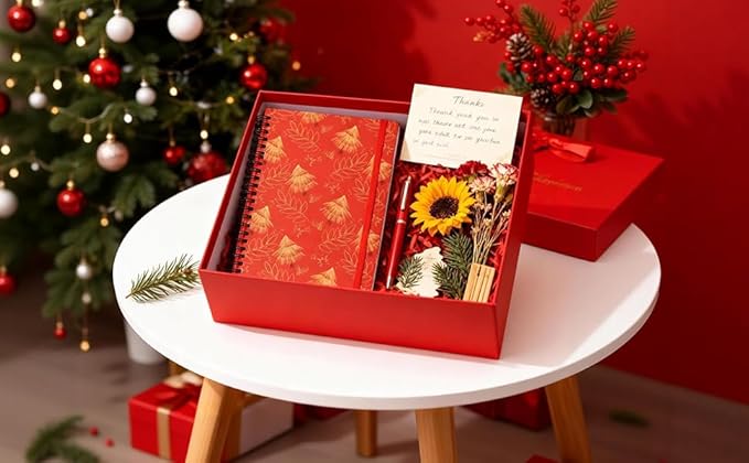 A5 Spiral Sticky Notebook,with 9 pads of decorated sticky notes and a handy notebook,Chrismas Note Pads Teacher Appreciation Gift XMS Gift Writing Memo Pads School Office Supplies and Daily Life Organization (Starla)