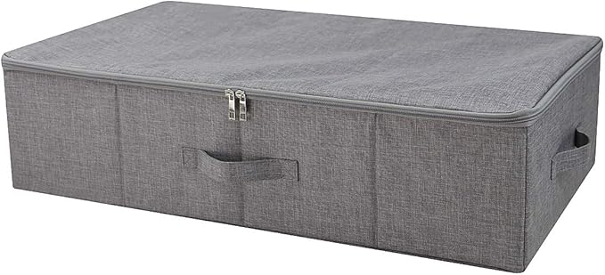 iwill CREATE PRO Under Bed Storage Container, Underbed Shoe Storage Organizer Box with Lid,Dark Gray