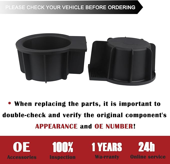 TQPONLY Cup Holder Insert,Fit 04-08 Ford F150 with Flow Through Console/04-14 F150 without Flow Through Console/Ford Expedition Lincoln Navigator Mark LT Replaces 2L1Z-7813562-AAA Front Center Console