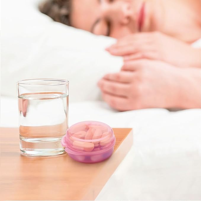 Small Pill Case for Purse Pocket (6 Pack), Double-Layer Pill Box, Portable Medicine Organizer Travel Pillbox, Cute Pill Container Holder,Multifunctional Mini Storage Box (Pink)