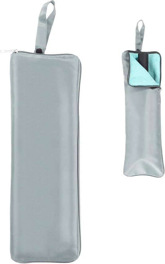 uxcell Wet Umbrellas Bag, 11 x 5 Inch Waterproof Oxford Cloth Reversible Umbrellas Sleeve Cover Portable Waterproof Case for Wet Travel Folding Umbrellas Travel Home Outdoor, Gray