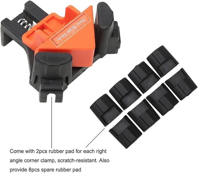 Woodworking 90 Degree Angle Corner Clamps, 8pcs ABS Adjustable Swing Corner Clip Fixer Carpenter Right Angle Fixing Clamps for Drilling, Making Cabinets, Photo Framing, Crafting Projects