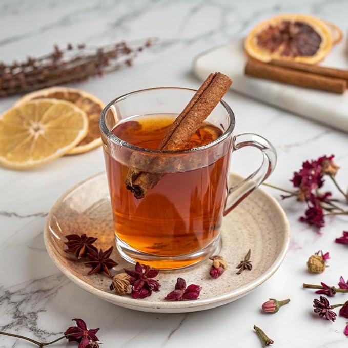 Total Tea SIimming Detox Tea Caffeine Free - 25 Day Detox - Herbal Tea with Chamomile, Hibiscus Tea & Ginger Root for Colon Cleanse – Natural Citrus & Cinnamon Fruit Tea for Digestive Health