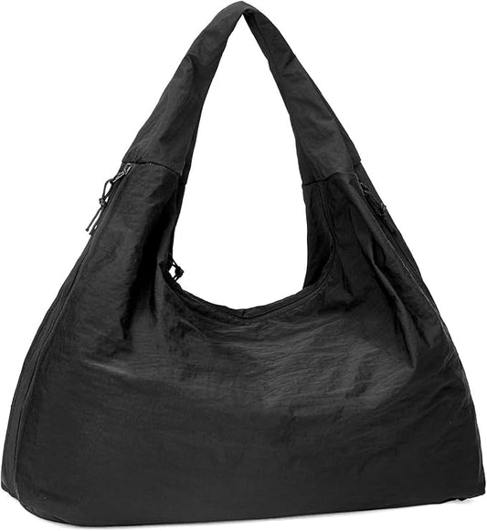YDF Tote Bag for Women, Lightweight Foldable Nylon Slouchy Tote, Large Capacity Women's Hobo Bag for Travel, Gym, Daily Use