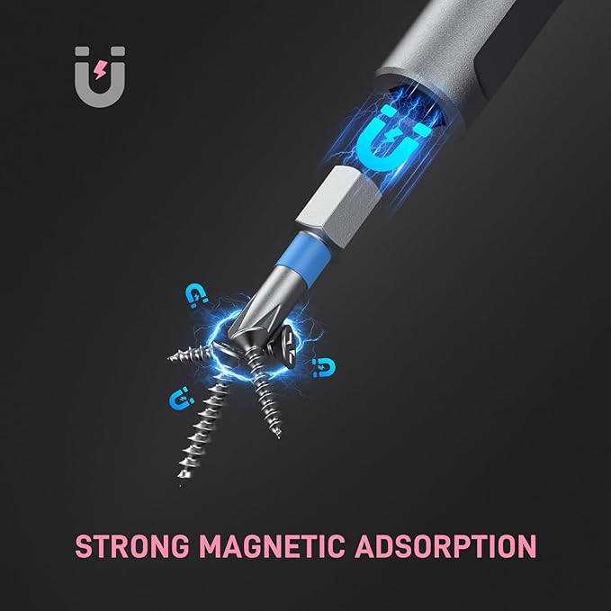 Professional 42-in-1 Magnetic Screwdriver Tool Kit - Multi-functional Precision Bits for PC, Camera, Smartphone, Furniture, Bike – Ideal for Electronics & Home Repairs, Pink