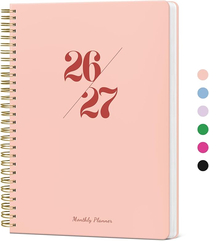 Monthly Planner 2026-2027, 2 Year Months Calendar Planner 2026-2027, Runs from January 2026 - December 2027, 7" x 10", 24 Months, Perfect for School Office Home Planning - Pink