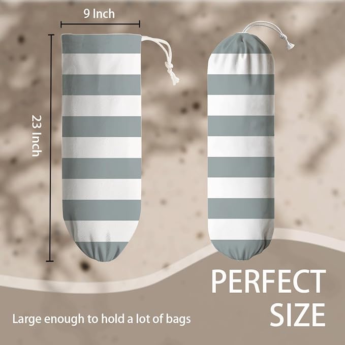 Strips Plastic Bag Holder, Reusable Grocery Garbage Car Trash Bags Holder, Wall Mount Plastic Bags Organizer, Kitchen Housewarming Gift for Women, Kitchen Pattern Garbage Bag 57