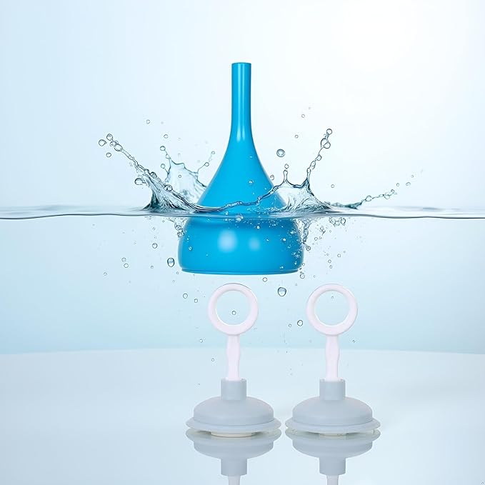2 Pcs Blue Sink Plunger,Bathroom Small Drain Plunger Portable Kitchen Sink Drains Suction Cup Liquid Plumber Clog Remover Easy To Unclog,Drain Cleaning Equipment
