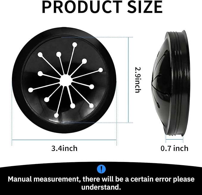 2 Pack Garbage Disposal Splash Guard Sink Baffle Disposal,3-1/8” Food Waste Disposer Accessories,Suitable for Whirlaway, Waste King, Sinkmaster & GE Models