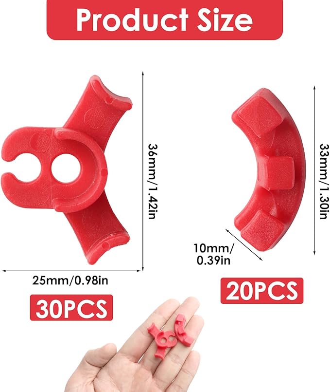 50 Pcs Plant LST Cilps, Adjustable Low-Stress Plant Training Clips, Reusable 90-Degree Bendable Clips to Bend for Tomatoes Cucumbers Beans Climbing Plants in Indoor or Outdoor Gardens (Red)