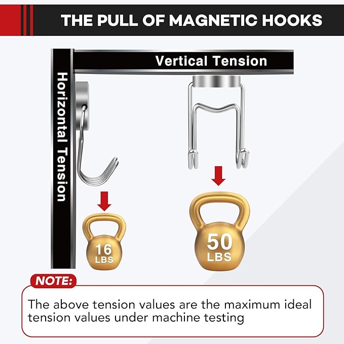 Magnetic Hooks 50Lbs+ 2026 Cruise Essentials Magnet Hook Heavy Duty Magnets Swivel Hanging Hooks for Refrigerator Grill Toolbox Cabins Outdoor 4 Pack（Silver）
