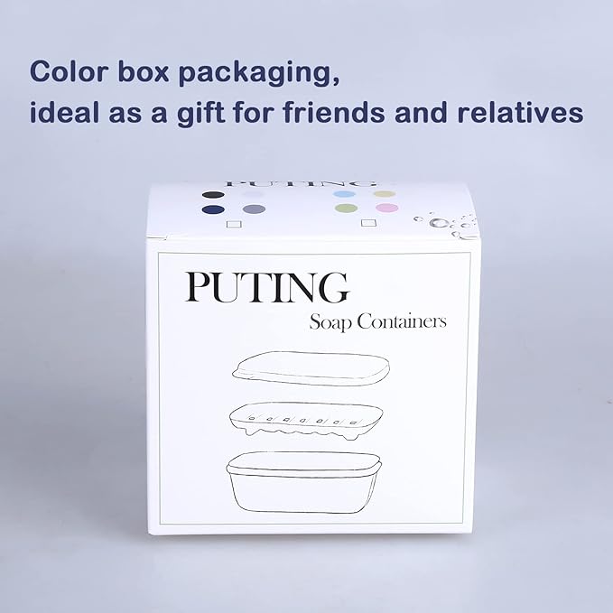 4Pcs Travel Soap Container - Portable Soap Box, Leakproof Soap Case, Plastic Soap Bar Holder - Camping, Bathroom Shower Gym Hiking Traveling