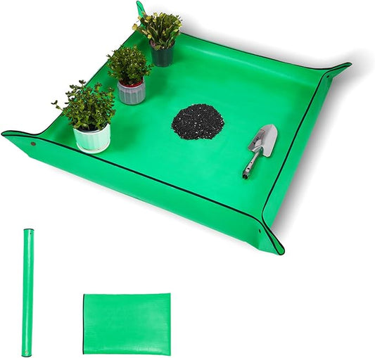 26.8" x 26.8" Plant Repotting Mat Waterproof Transplanting Mat Indoor Succulent Potting Mat Portable Gardening Watering mat Square and Foldable Garden mat
