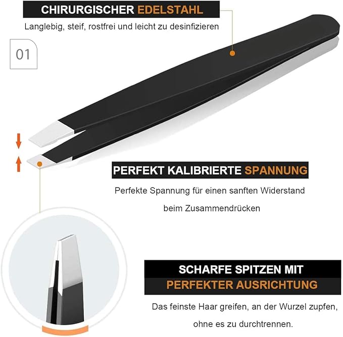 Eyebrow Grooming Kit - The Treatment Kit Includes: Tweezers, Brow Pencil, Comb, Razor, Brush, Scissors for Perfect Eyebrow Care
