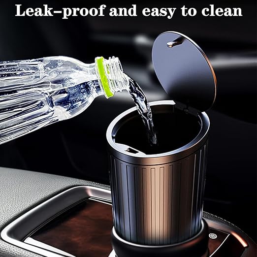 SGLRT Car Trash Can Bin with Lid - Car Garbage Can Cup Holder-Universal Leakproof Vehicle Garbage Can Bin with 20pcs Trash Bags-Car Organizers and Storage for Front Back Seat Accessories