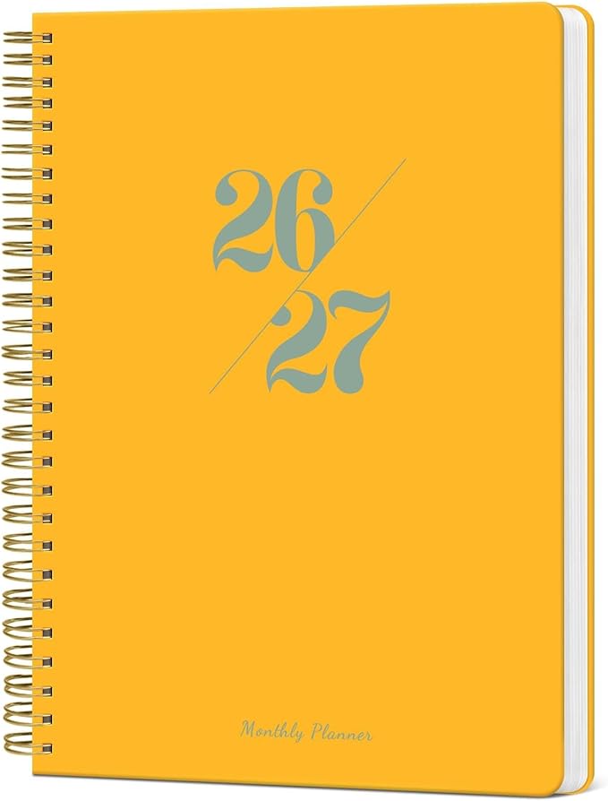 Monthly Planner 2026-2027, 2 Year Months Calendar Planner 2026-2027, Runs from January 2026 - December 2027, 7" x 10", 24 Months, Perfect for School Office Home Planning - Yellow