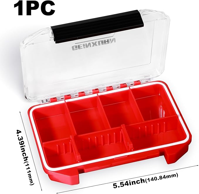IPX4 Waterproof Small Storage Parts Organizer, Small Parts Case with Removable Dividers, Screwdriver Bit Set Box