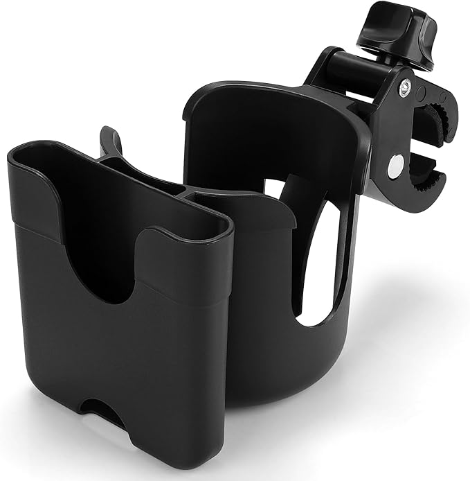 Accmor 2-in-1 Walker Cup Holder with Phone Holder, Wheelchair Cup Holder, Rollator Cup Holder, Cup Phone Holder for Walker, Wheelchair, Rollator, Mobility Scooter