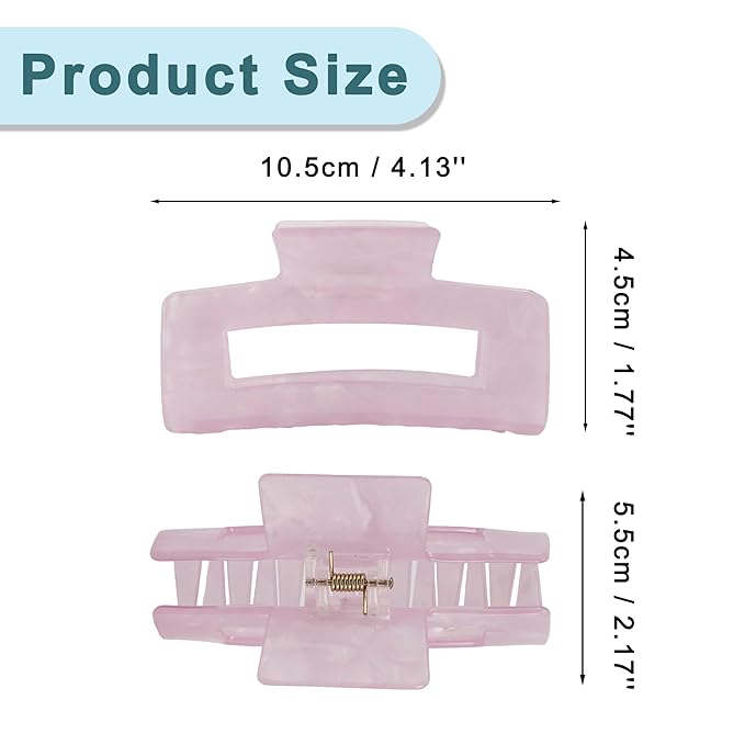 VOCOSTE Hair Caw Clips, Acetic Acid Hair Clips, Tortoise Hair Clips, Large Hair Claw Clips, Hair Barrettes for Women, Purple