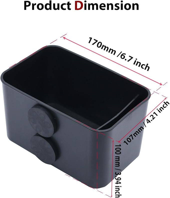 Magnetic Storage Box for Metal Surfaces, Magnetic Cup Holder Magnet Organizer Holder Holds Phones Glasses Keys Tissues, Fits Golf Carts, Forklifts, Tractors, School Bus