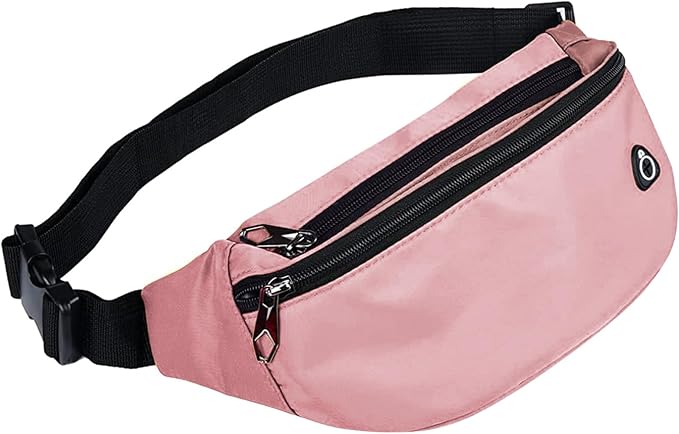 Fanny Packs for Men and Women, Waterproof Sports Waist Pack Bag for Travel Hiking Running Hands-free