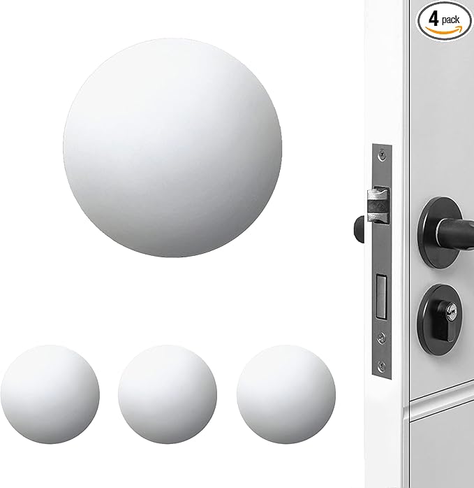 XoYoZo Door Stoppers Wall Protector Buffer Guard Doorknob Door Handle Bumper Self Adhesive Silencer Soft Rubber Crash Pad for Home Office