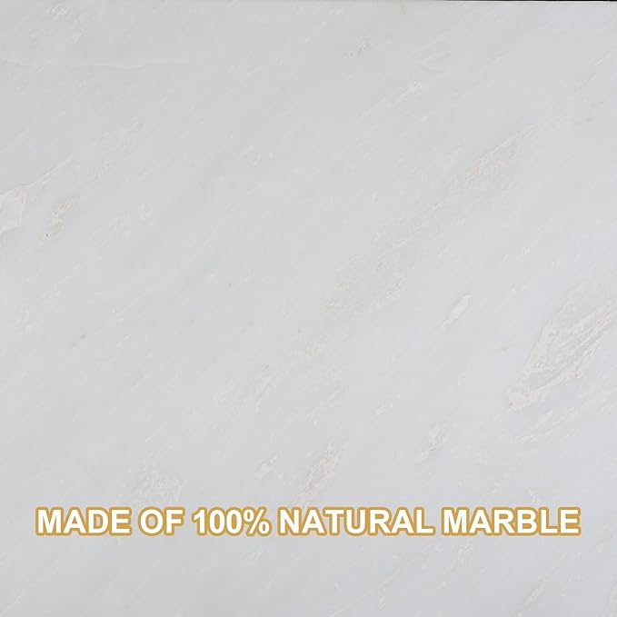 Koville Natural Marble Paper Towel Holder Countertop, 6" Genuine Stone Paper Towel Holder Stand for Kitchen Storage, for Standard Rolls (Namib Fantasy)