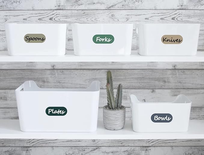 180Pcs Removable Labels for Jars Waterproof Self Adhesive Kitchen Label Stickers for Food Storage Containers, Home and Pantry Organization,2 Marker Pens Included