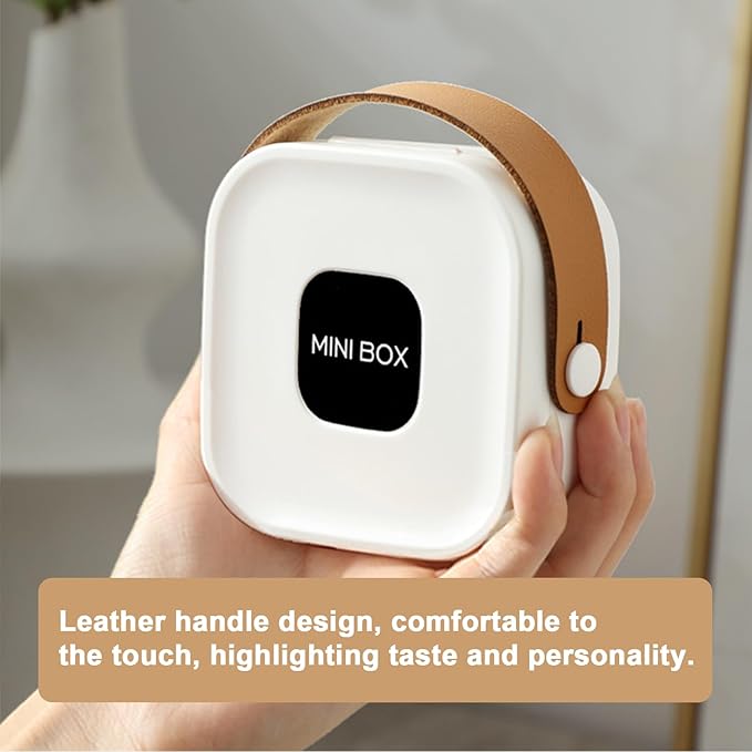 Travel Mini Jewelry Box，Portable Versatile Storage Organizer Jewellery Ring Organizer Case Storage Gift Box Girls Women (white)