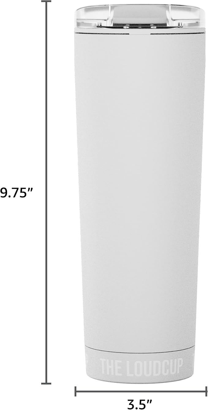 The LoudCup Blow Horn Tumbler, Cheer & Sip 2-in-1 Reusable Water Bottle with Built-In Horn for Sports Games, Tailgates, Parties & Events, BPA-Free