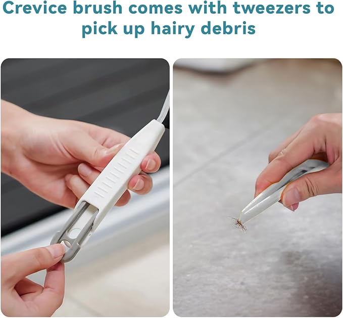 Crevice Brushes for Cleaning, Gap Cleaning Brush with Long Stiff V-Shaped Bristles Household Use for Bathroom/Tiles/Kitchen（4pcs）