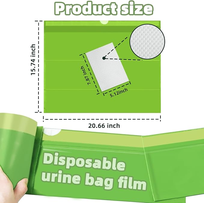 W&Y 100 Pack Commode Liners with Super Absorbent Pads, Universal Fit All Standard Toilet Chair Bucket，Vanilla-Scented Portable Sanitary Bag for Adult Toilets and Camping Toilets（100 Bags+100Pads）
