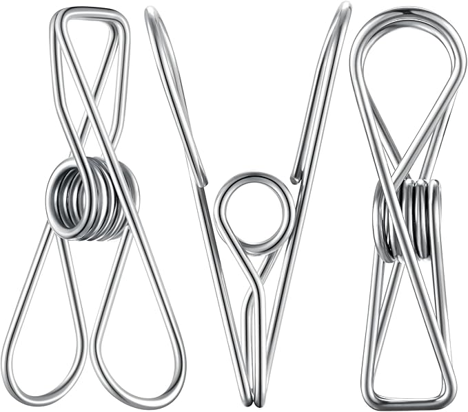 20PCS Large Size Clothes Pins - Picture & Food Clips for Hanging Clothes & Photos