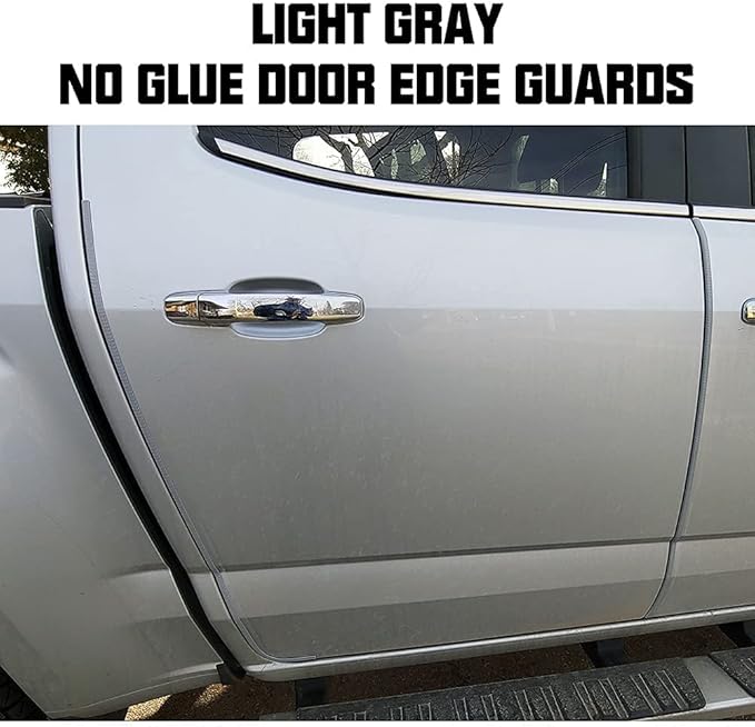 Winunite 65.6ft(20m) Car Door Edge Guards Light Gray– Fits Most Vehicles, No Glue, U-Shaped, Built-in Metal Clips, Scratch and Chip Resistant – Reduces Dings in Parking Lots