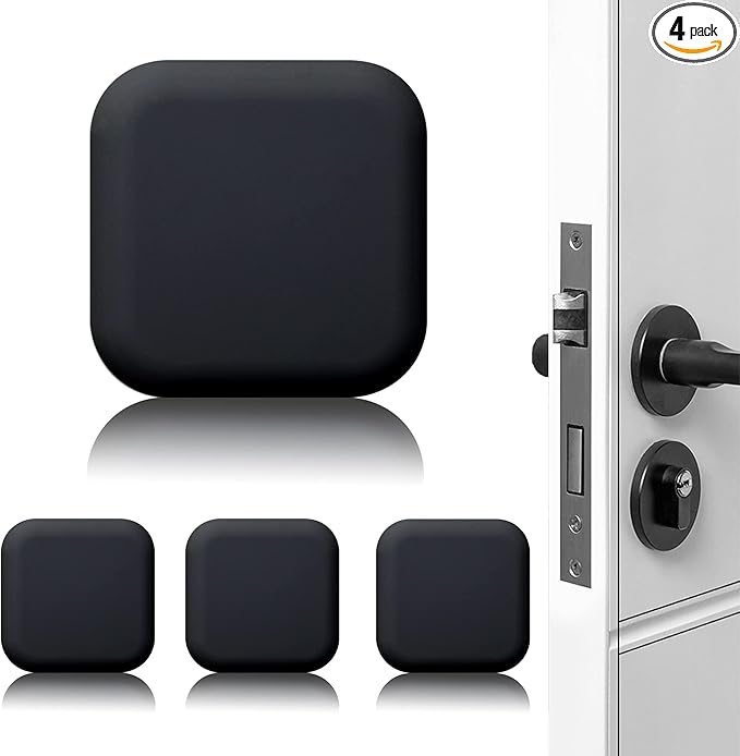 XoYoZo Door Stoppers Wall Protector Buffer Guard Doorknob Door Handle Bumper Self Adhesive Silencer Soft Rubber Crash Pad for Home Office
