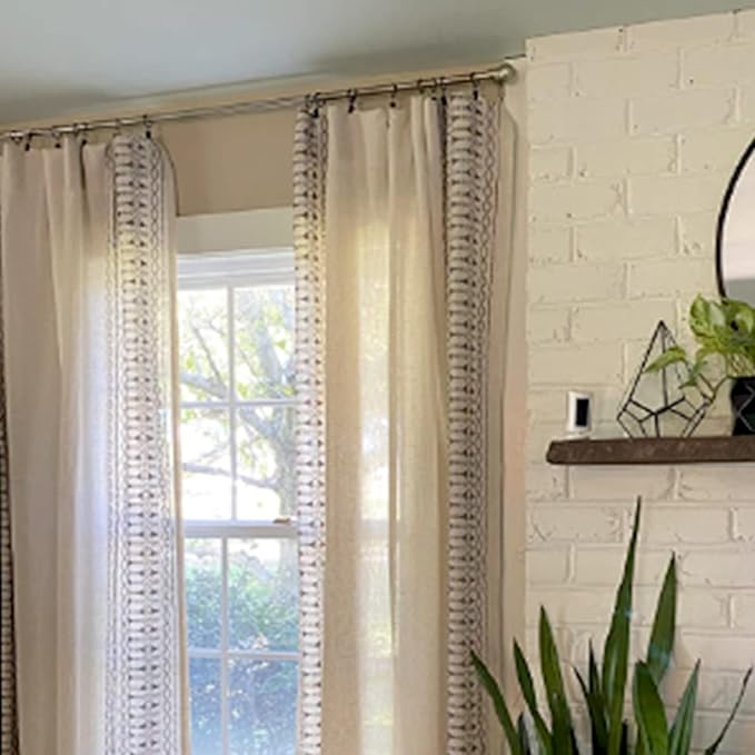 WeeksEight 100 Pack Bronze Curtain Rings with Clips, Curtain Hooks Hangers Clip Rings for Hanging Drapes Bows Hat, Drapery Rings 1 in I D, Fits up to 5/8 in Diameter Curtain Rod.