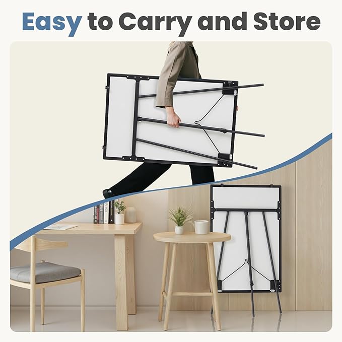 DUMOS Whiteboard Easel 40 x 28 Inches, Magnetic White Board Dry Erase, Porbable Boards Height Adjustable, Dry Erase Board with Stand for School, Office and Home, Silver Aluminium Frame, Black