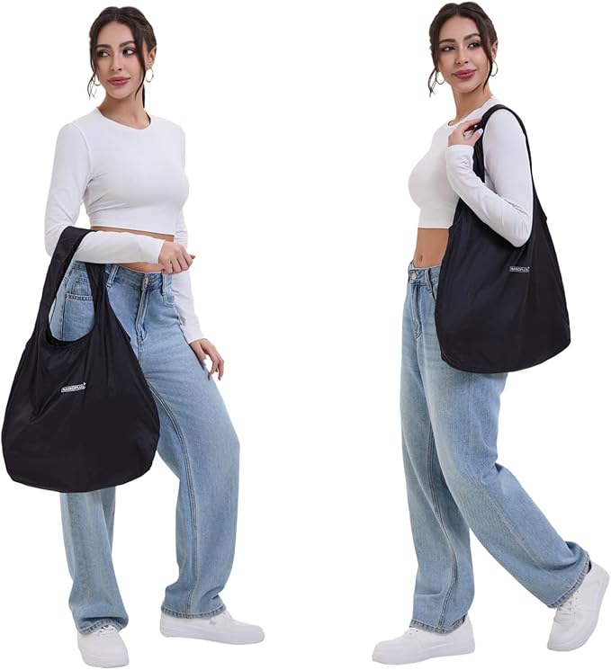 Compact Reusable Grocery Tote Bag – Lightweight, Foldable & Packable Shopping Bag for Travel